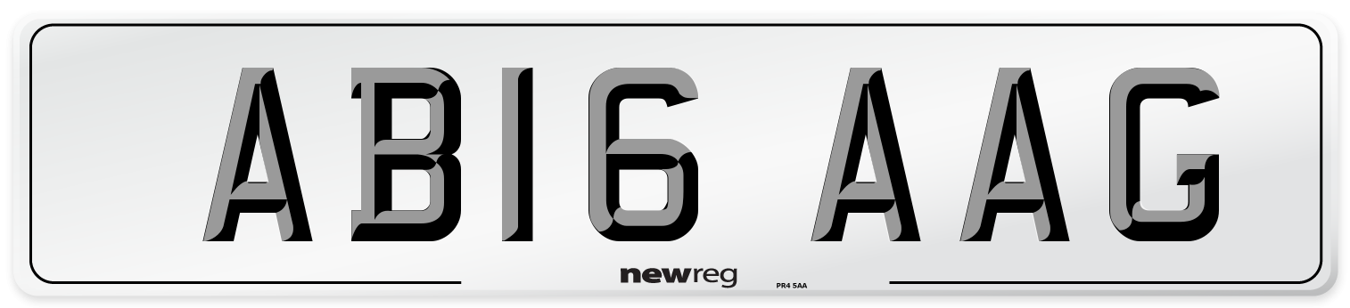 AB16 AAG Number Plate from New Reg
